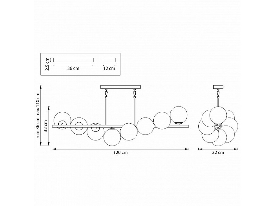 Люстра на штанге Lightstar Croco 815183