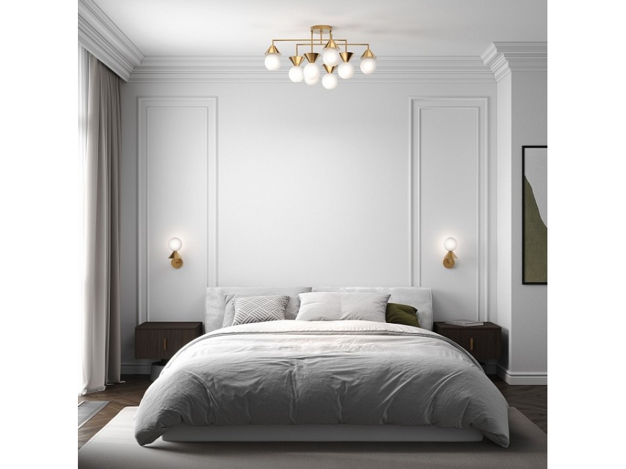 Люстра на штанге Eurosvet  302002/8 латунь Smart