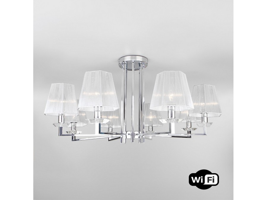 Люстра на штанге Eurosvet Alegria 60125/8 хром Smart (60114/8)