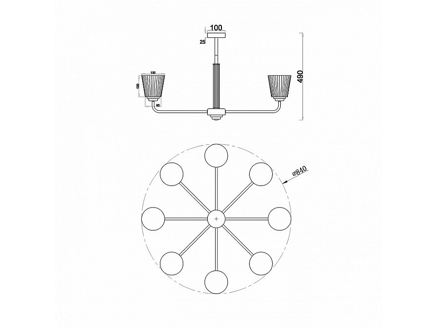 Люстра на штанге Escada Noble 685/8PL