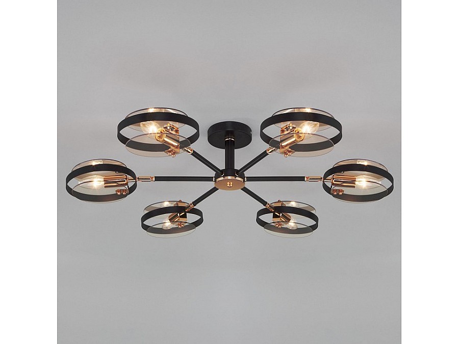 Люстра на штанге Eurosvet Gallo 70121/6 черный