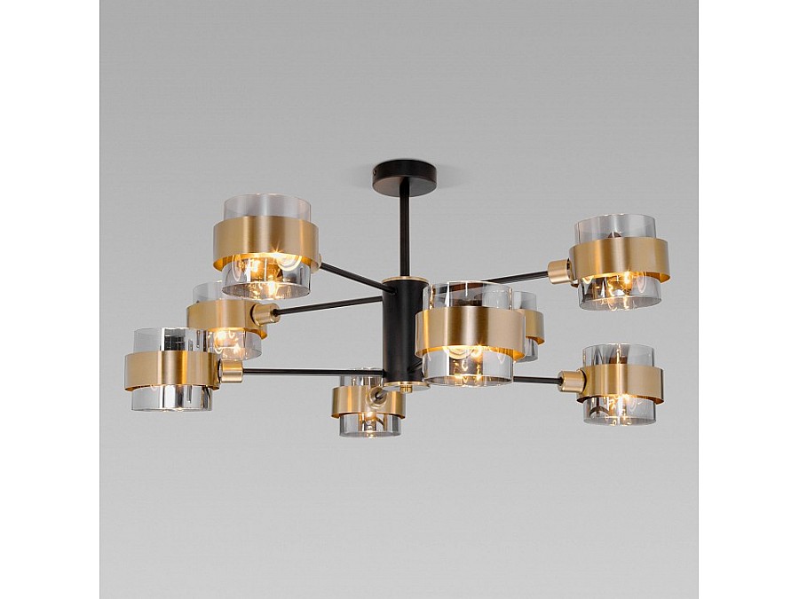 Люстра на штанге Eurosvet Arcada 70127/8 черный/дымчатый