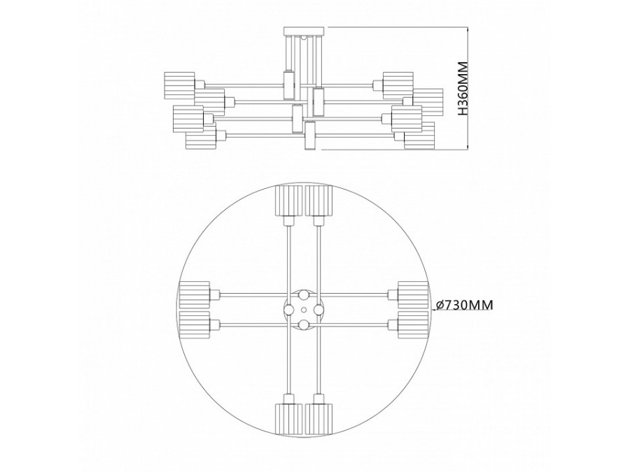 Люстра на штанге Escada Reflex 1140/8P