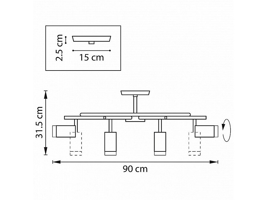 Люстра на штанге Lightstar Rullo LR7183180