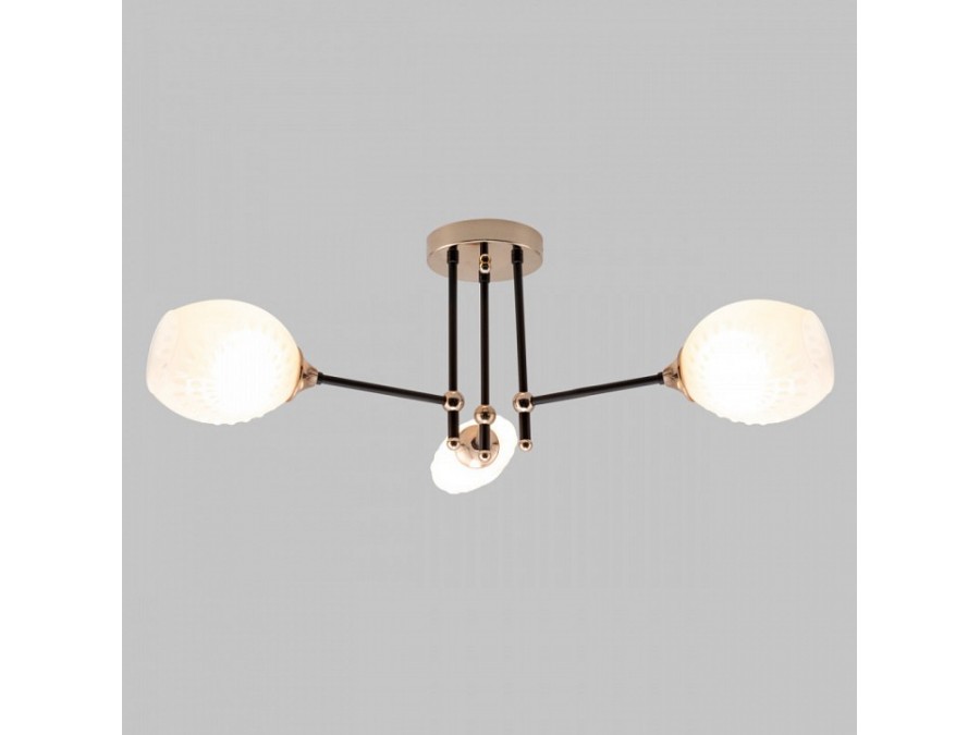 Люстра на штанге Imex MD.4144 MD.4144-3-S-BK+FGD