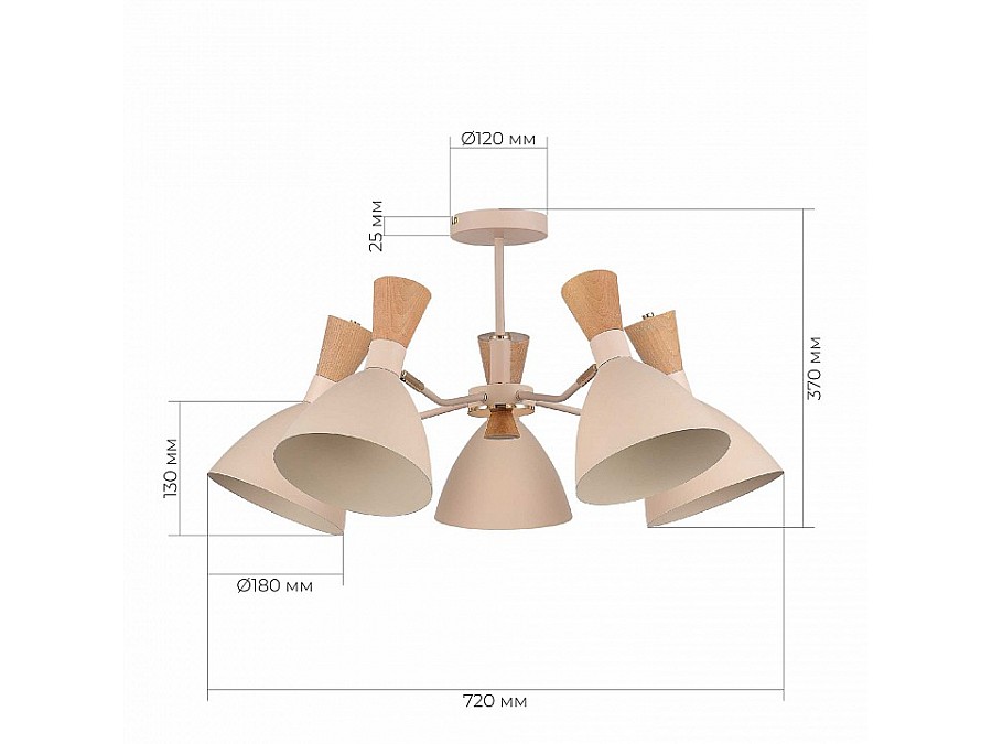 Люстра на штанге EVOLUCE VISTA SLE1256-502-05
