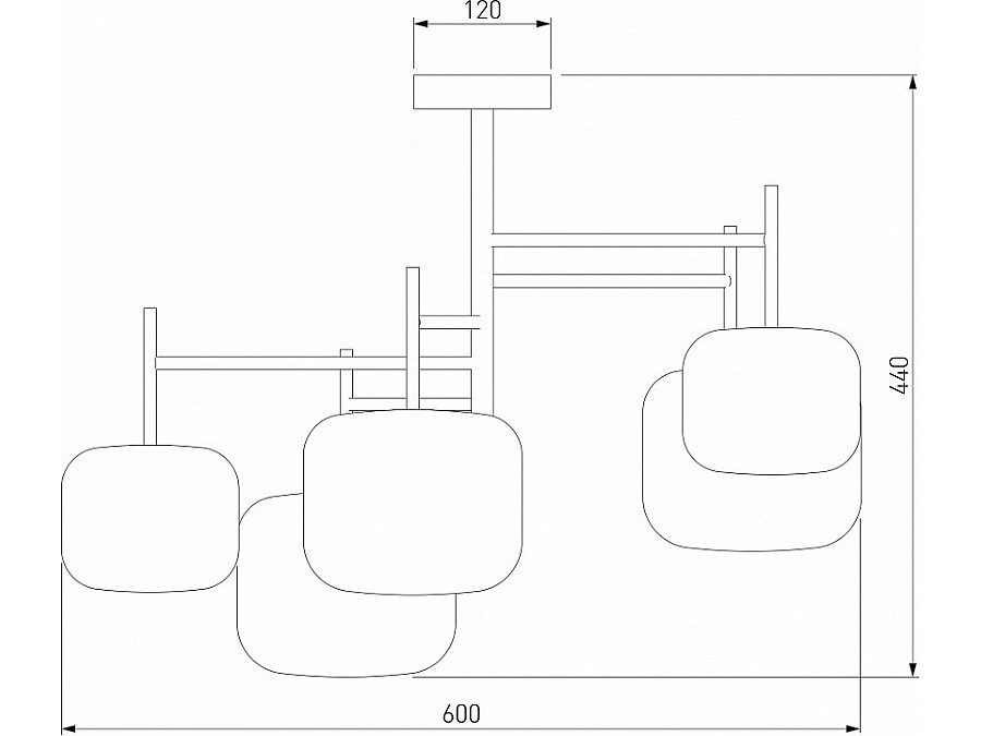 Люстра на штанге Eurosvet Jar 70128/5 хром