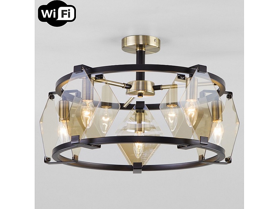 Люстра на штанге Eurosvet Aragon 60126/5 черный Smart (60116/5)