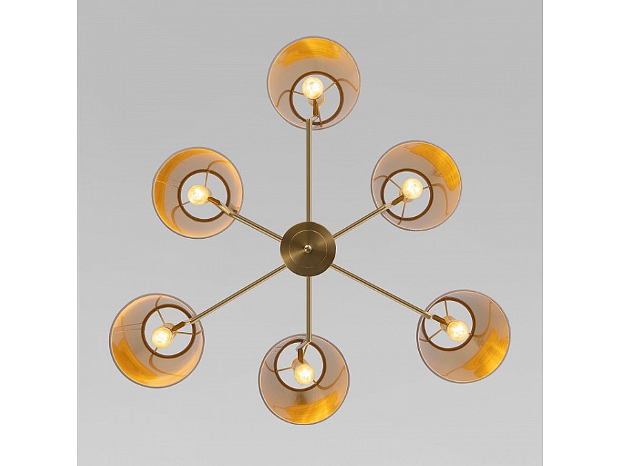 Люстра на штанге Eurosvet Topanga 60173/6 латунь