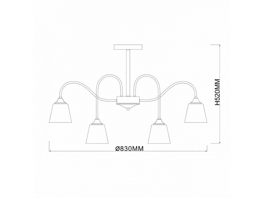 Люстра на штанге Escada Cobra 1147/8P