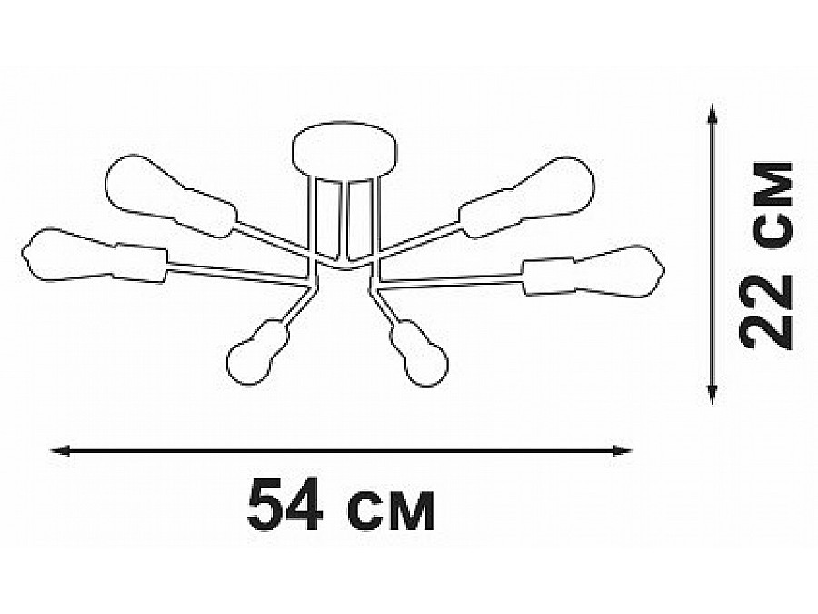 Люстра на штанге Vitaluce V3071 V3071-8/6PL