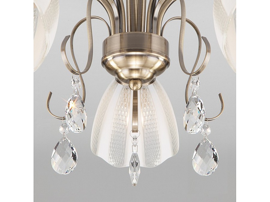 Люстра на штанге Eurosvet Floranse 30155/5 античная бронза