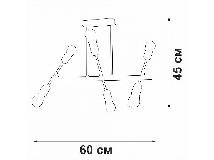 Люстра на штанге Vitaluce V3010 V3010-1/6PL