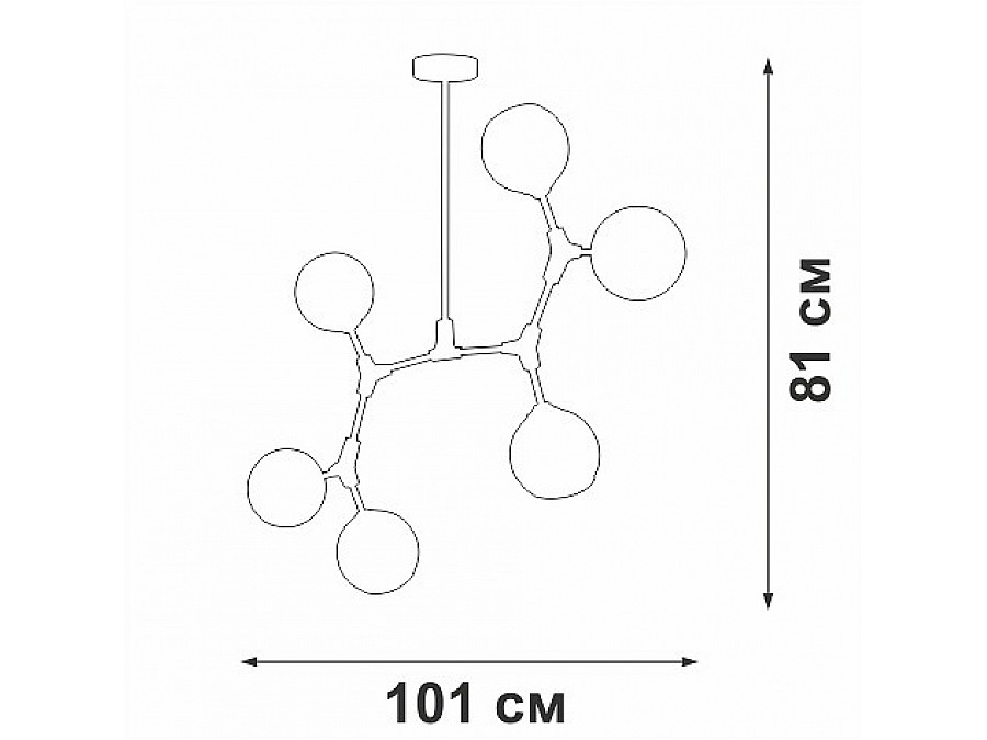 Люстра на штанге Vitaluce V3790 V3790-0/6PL
