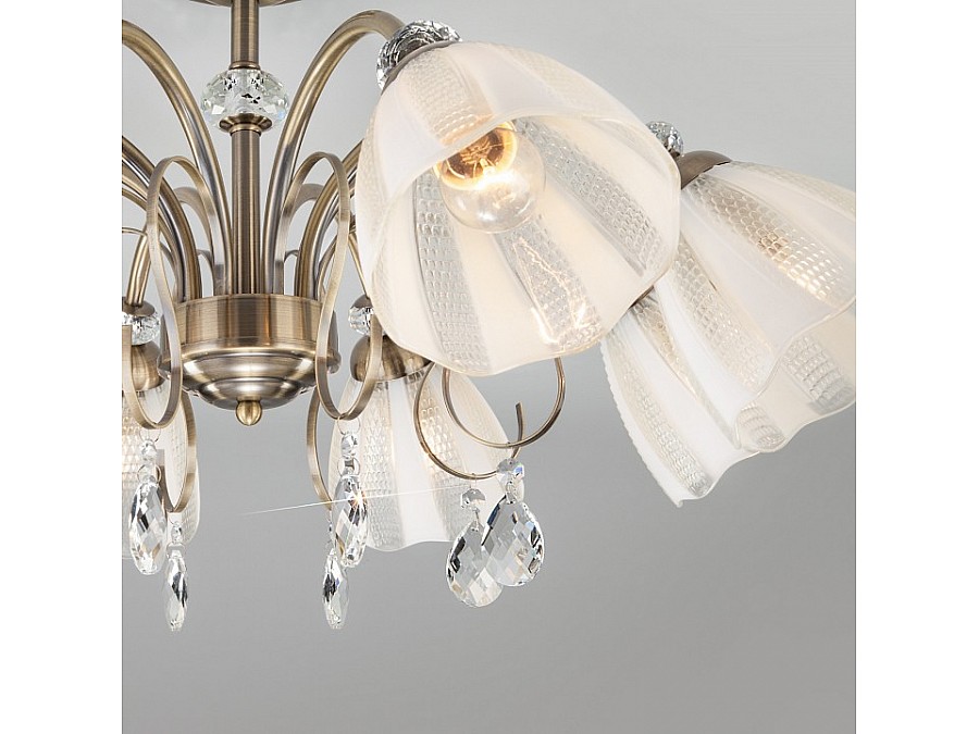 Люстра на штанге Eurosvet Floranse 30155/8 античная бронза