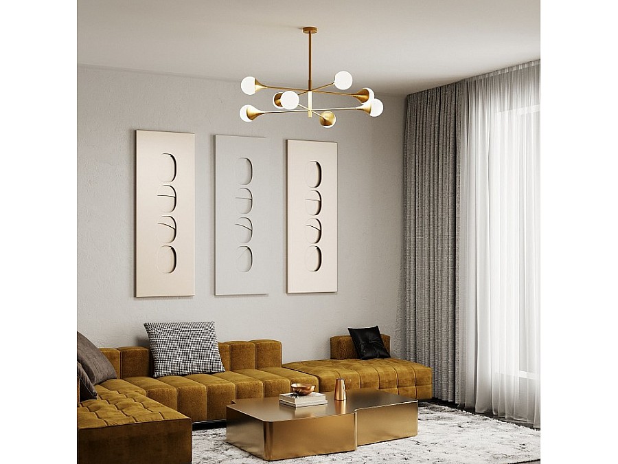 Люстра на штанге Eurosvet Calyx 60168/8 латунь