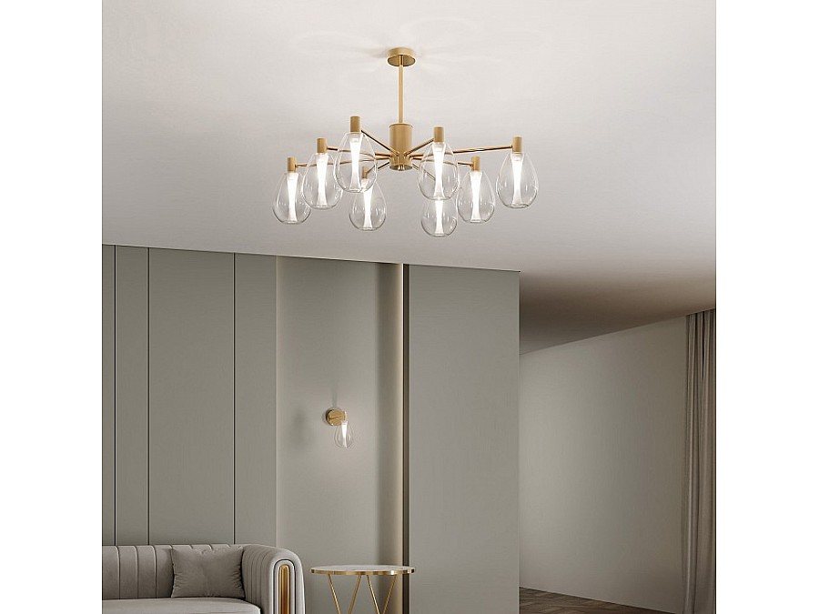 Люстра на штанге Eurosvet Magma 60175/8 латунь