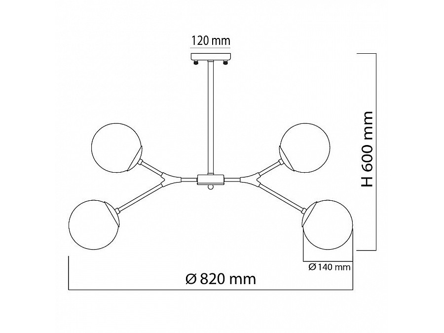 Люстра на штанге DeMarkt Оливия 9 306014006