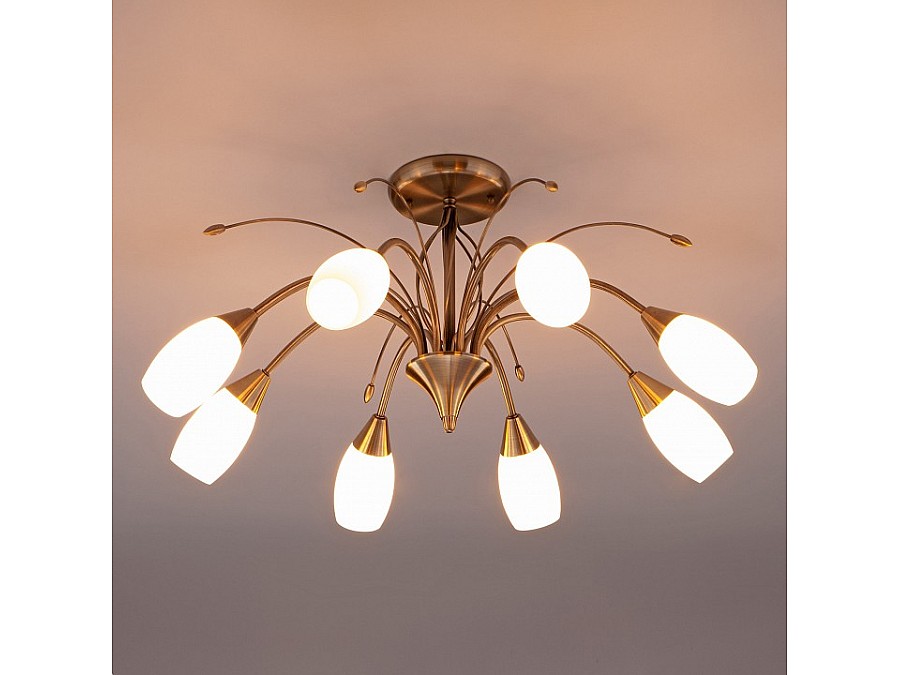 Люстра на штанге Eurosvet Ginevra 30280/8 античная бронза