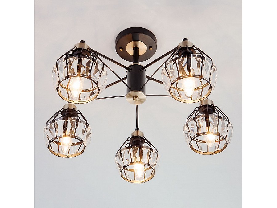 Люстра на штанге Eurosvet Lord 70075/5 черный