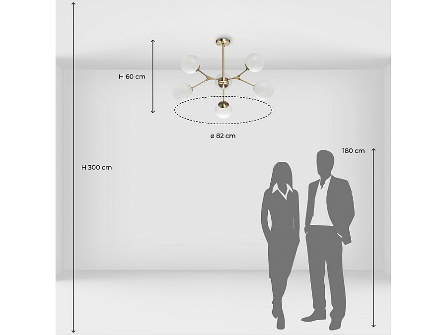 Люстра на штанге DeMarkt Оливия 9 306014006