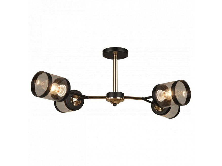 Люстра на штанге Imex MD.3592 MD.3592-4-S-BK+FGD