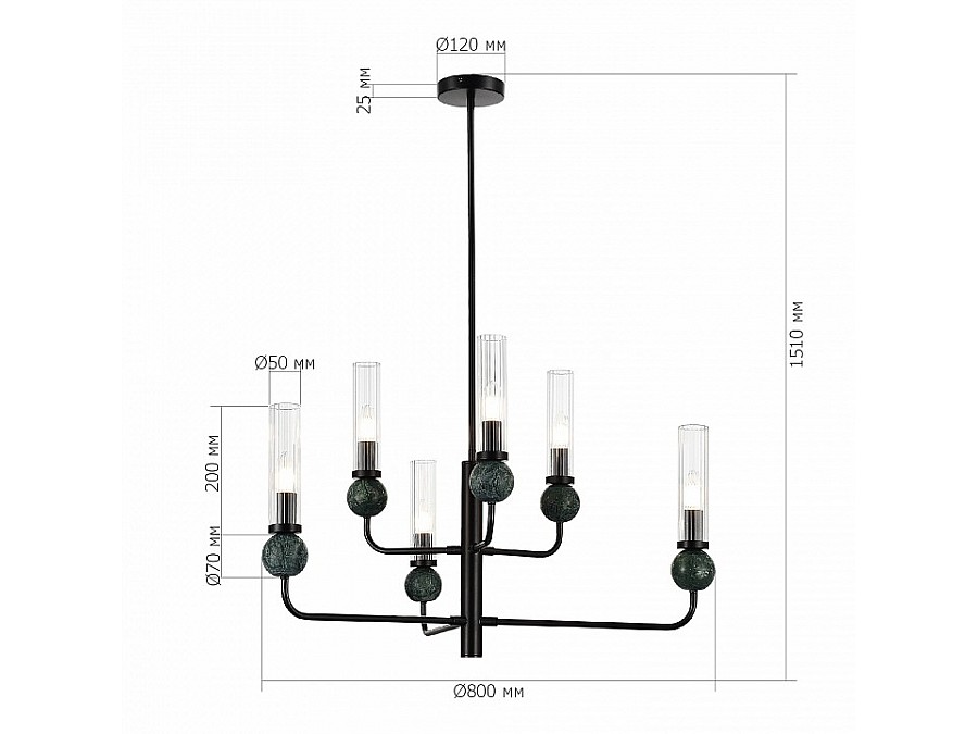 Люстра на штанге ST-Luce MEDEA SL1244.403.06