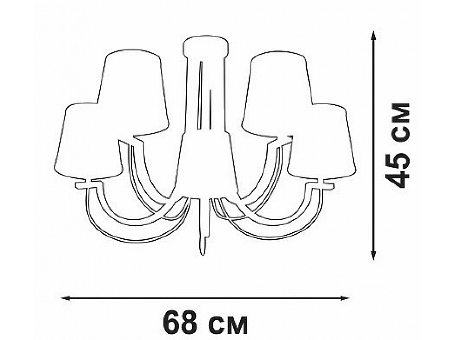 Люстра на штанге Vitaluce V3075 V3075-9/5PL