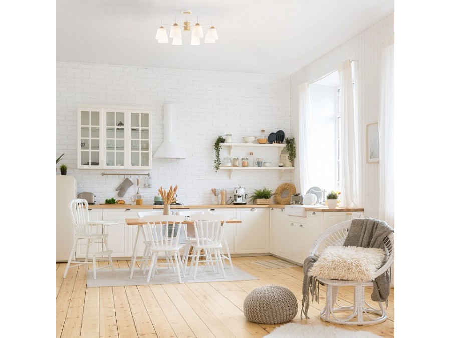 Люстра на штанге Eurosvet Fresco 70085/8 белый