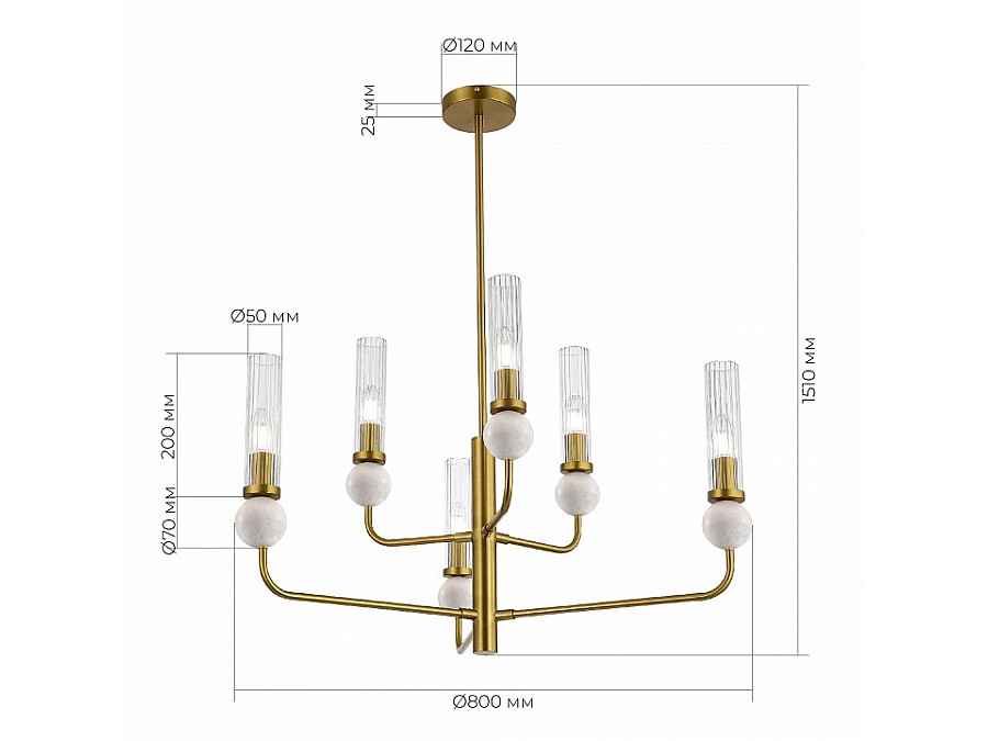Люстра на штанге ST-Luce MEDEA SL1244.303.06