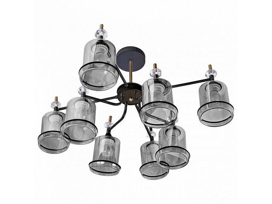 Люстра на штанге Imex MD.4890 MD.4890-8-S COFFEE+FGD