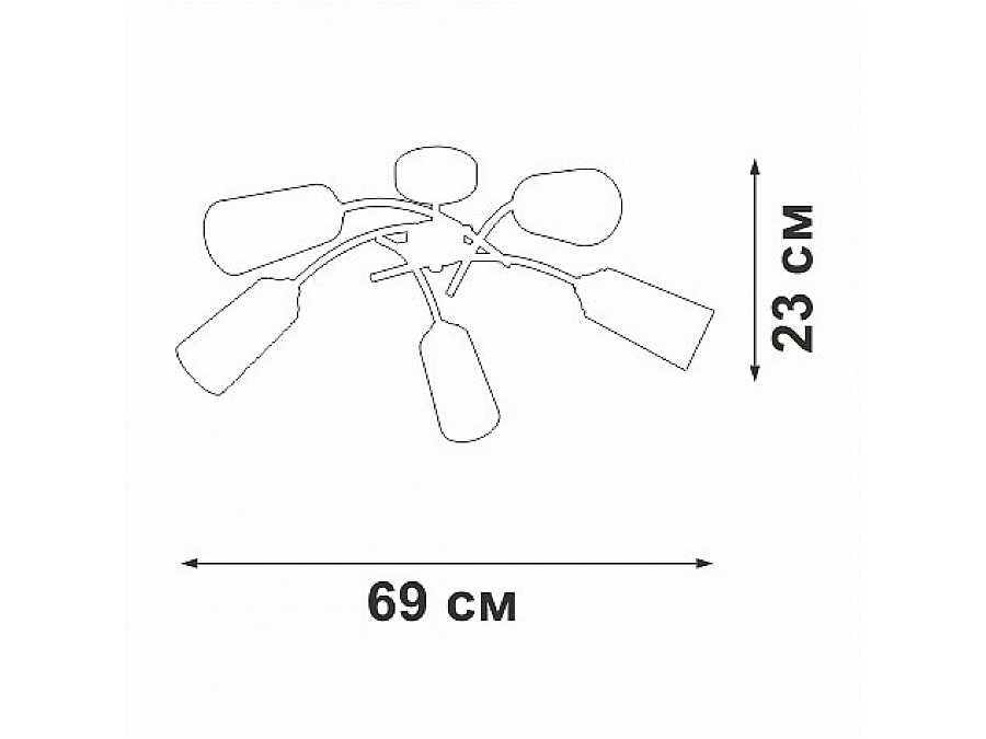 Люстра на штанге Vitaluce V2850 V2850-1/5PL