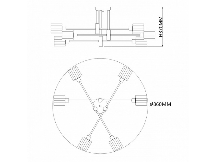 Люстра на штанге Escada Reflex 1140/6P