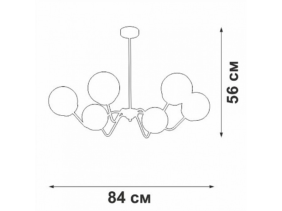 Люстра на штанге Vitaluce V42740 V42740-8/6PL