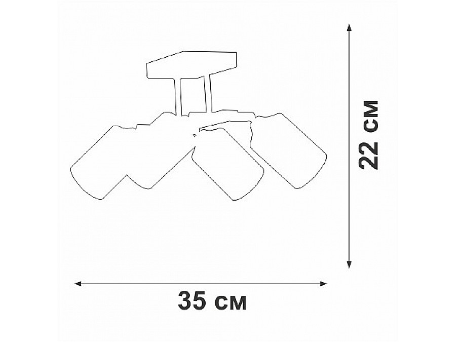 Люстра на штанге Vitaluce V2833 V2833-1/4PL