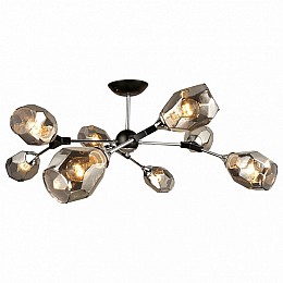 Люстра на штанге Imex MD.4209 MD.4209-8-S CH+BK