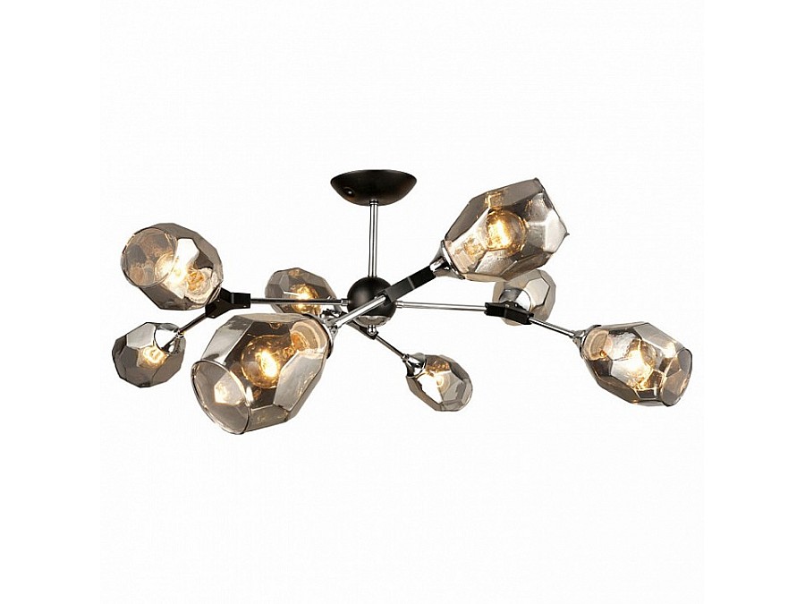 Люстра на штанге Imex MD.4209 MD.4209-8-S CH+BK