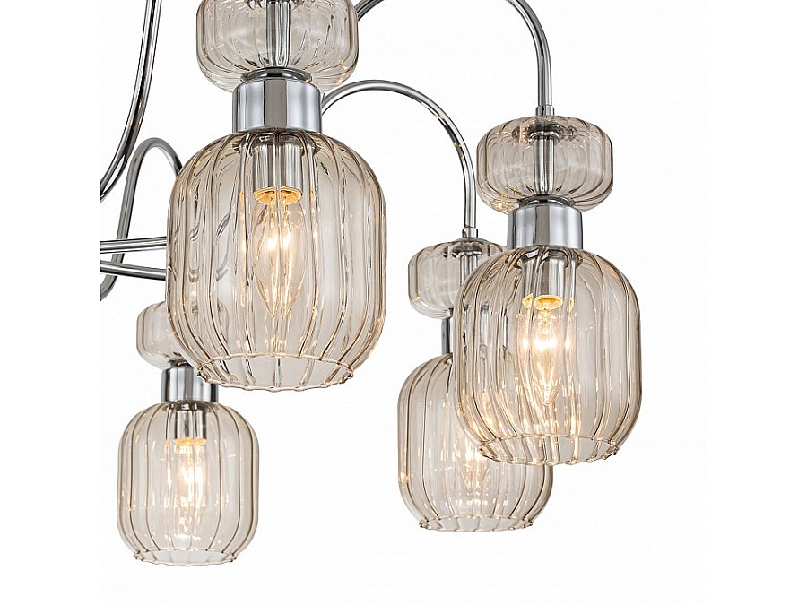 Люстра на штанге Escada Gloss 1141/8PL Chrome/Beige