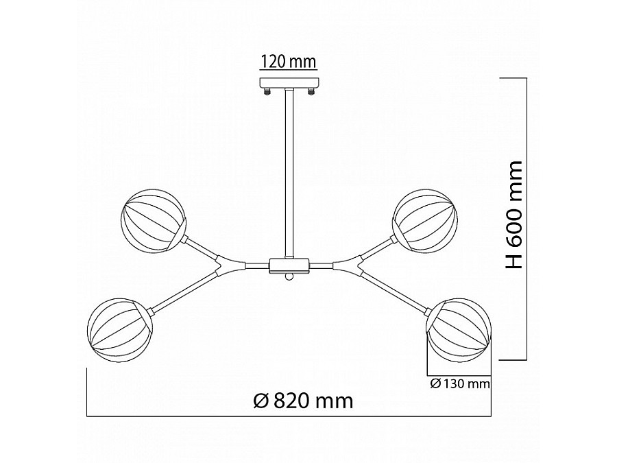 Люстра на штанге DeMarkt Гамбург 22 605016206