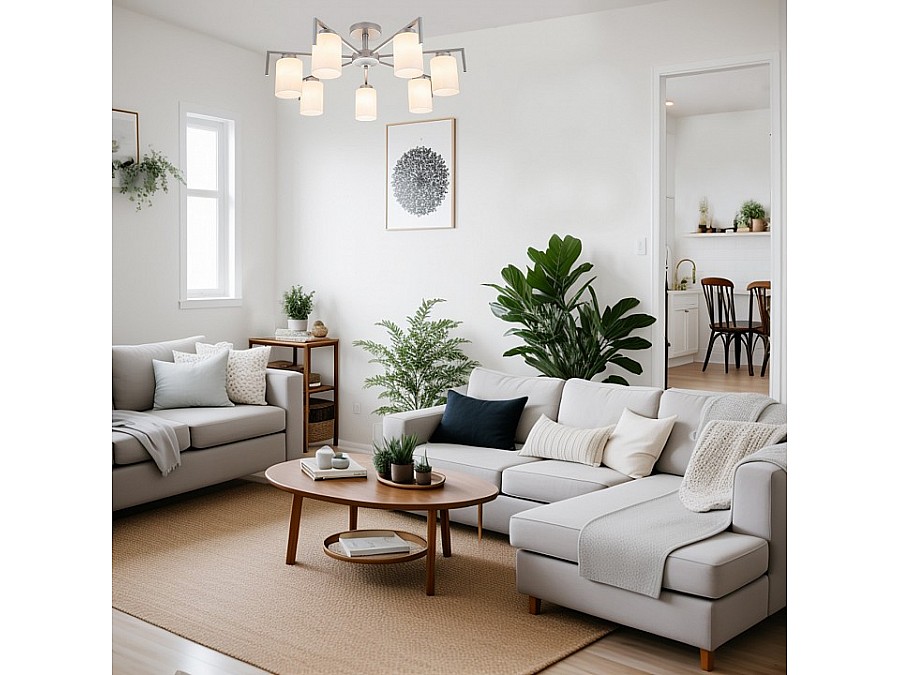 Люстра на штанге Escada Style 1142/7P Silver