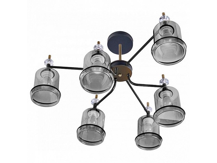 Люстра на штанге Imex MD.4890 MD.4890-6-S COFFEE+FGD