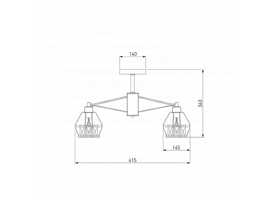 Люстра на штанге Eurosvet Lord 70075/5 черный