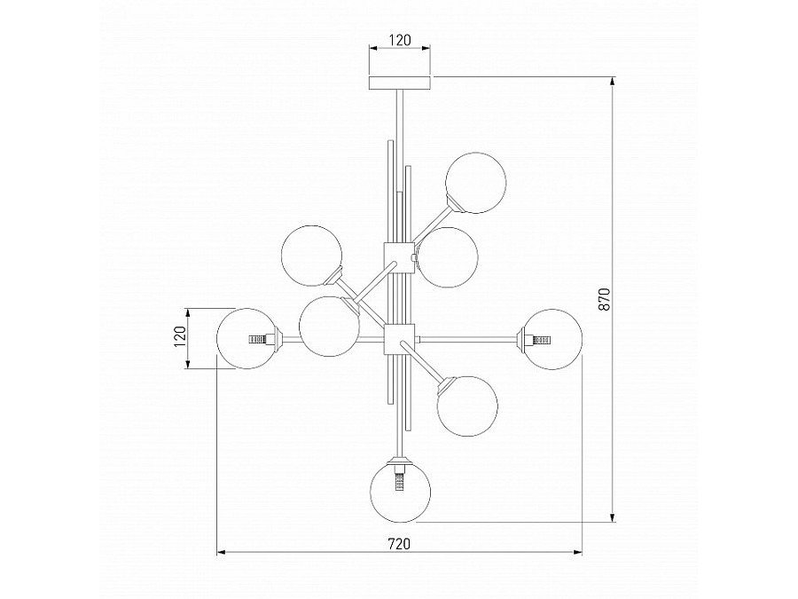 Люстра на штанге Eurosvet Volver 50383 черный