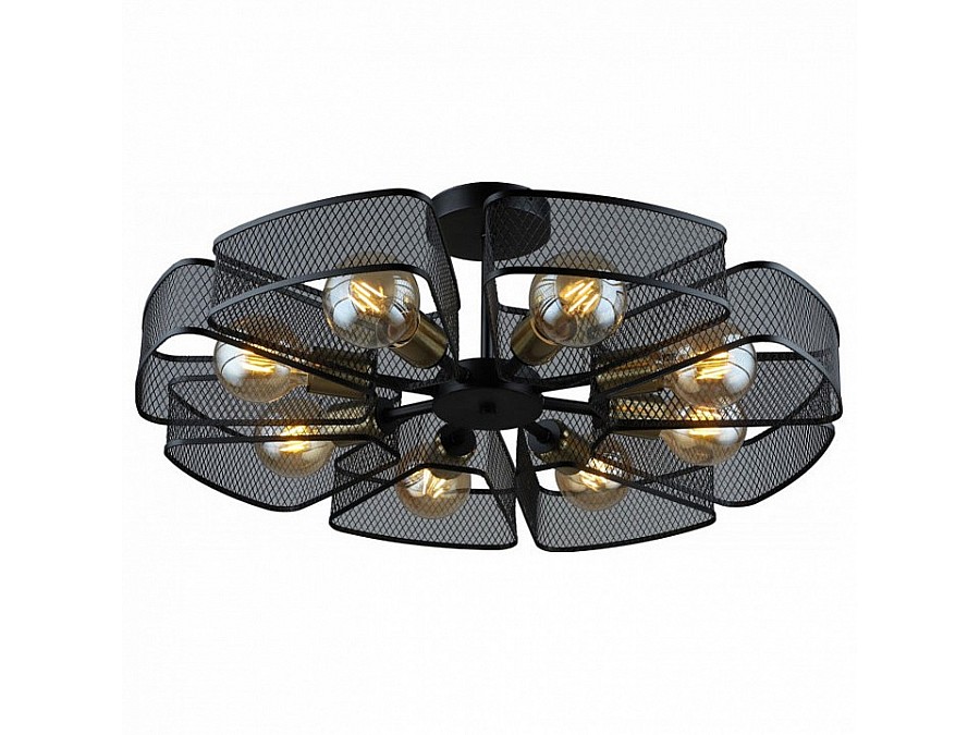 Люстра на штанге Imex MD.5460 MD.5460-8-S-BK+COP