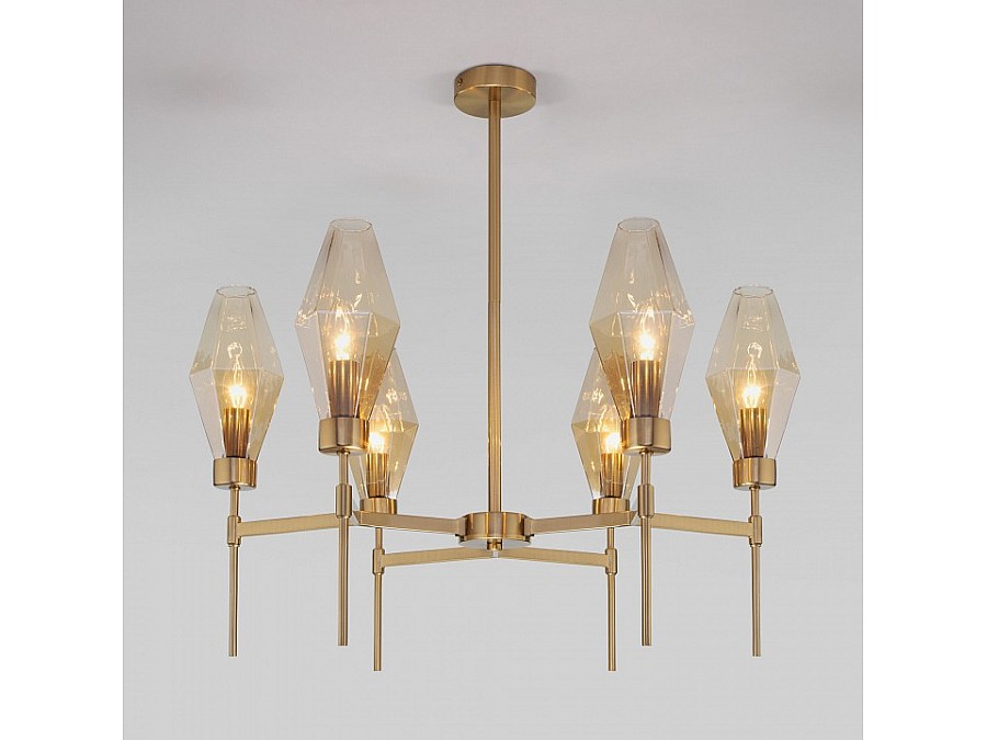 Люстра на штанге Eurosvet Prism 60143/6 латунь