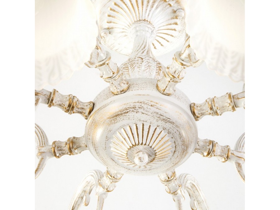 Люстра на штанге Eurosvet Campina 60107/8 белый с золотом