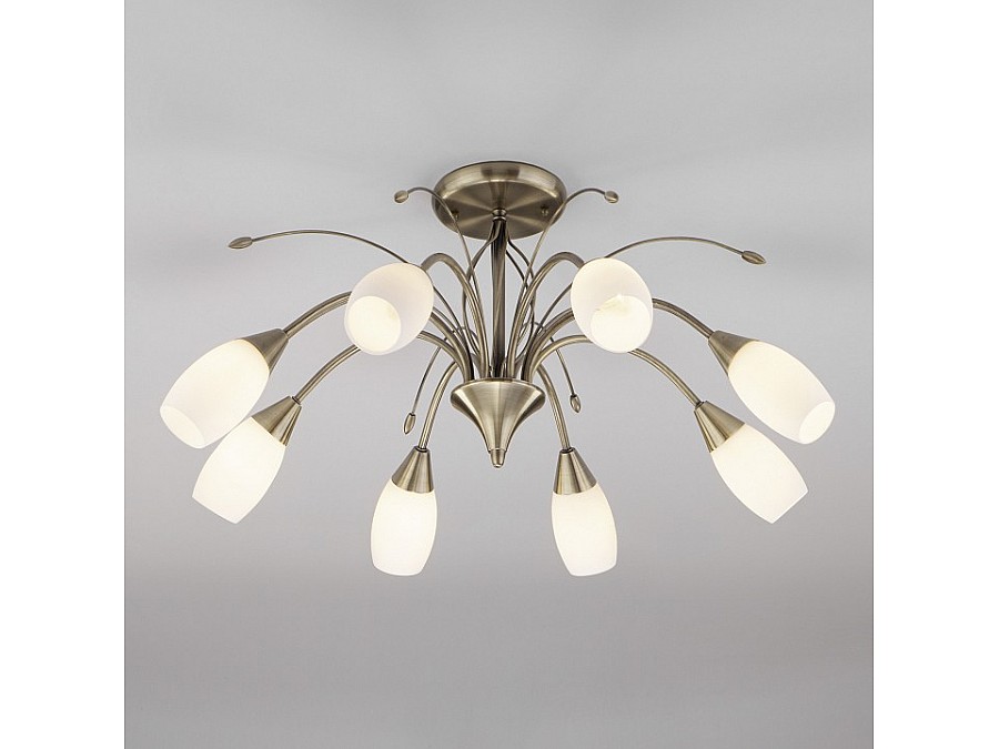 Люстра на штанге Eurosvet Ginevra 30280/8 античная бронза