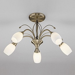 Люстра на штанге Eurosvet Ginevra 30280/5 античная бронза