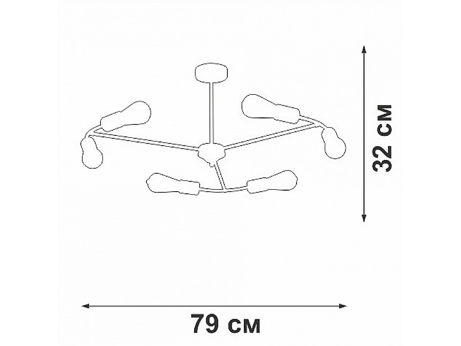 Люстра на штанге Vitaluce V3025 V3025-1/6PL
