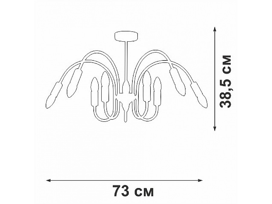 Люстра на штанге Vitaluce V3026 V3026-1/10PL